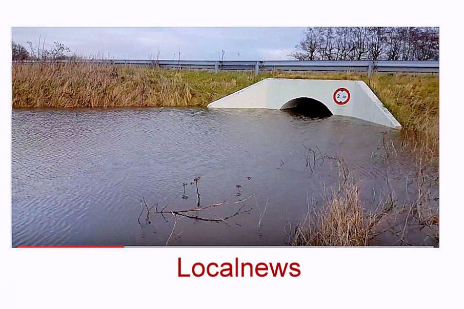 Tunnel mellem Hauge og Gårde totalt fyldt med vand - Se reportage..