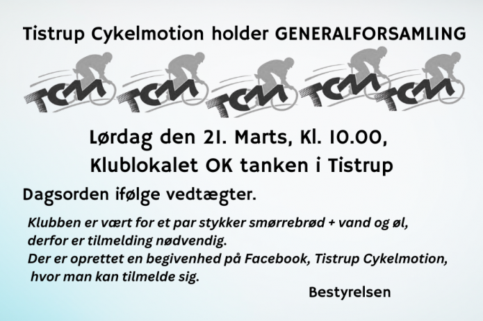 Generalforsamling Tistrup Cykelmotion