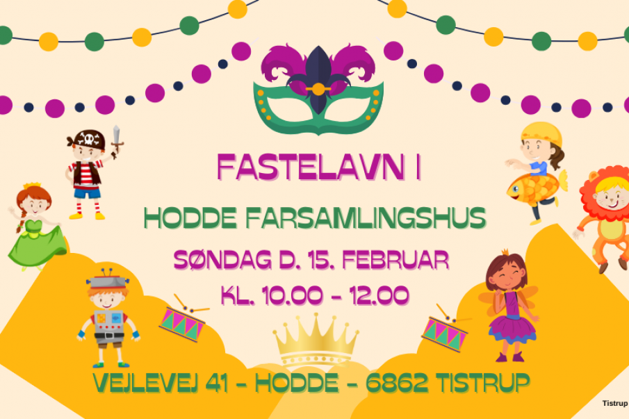 Fastelavn i er mit navn i Hodde Farsamlingshus