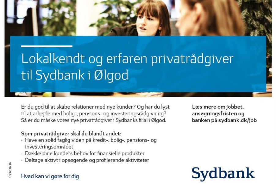 Job opslag sydbank Ølgod